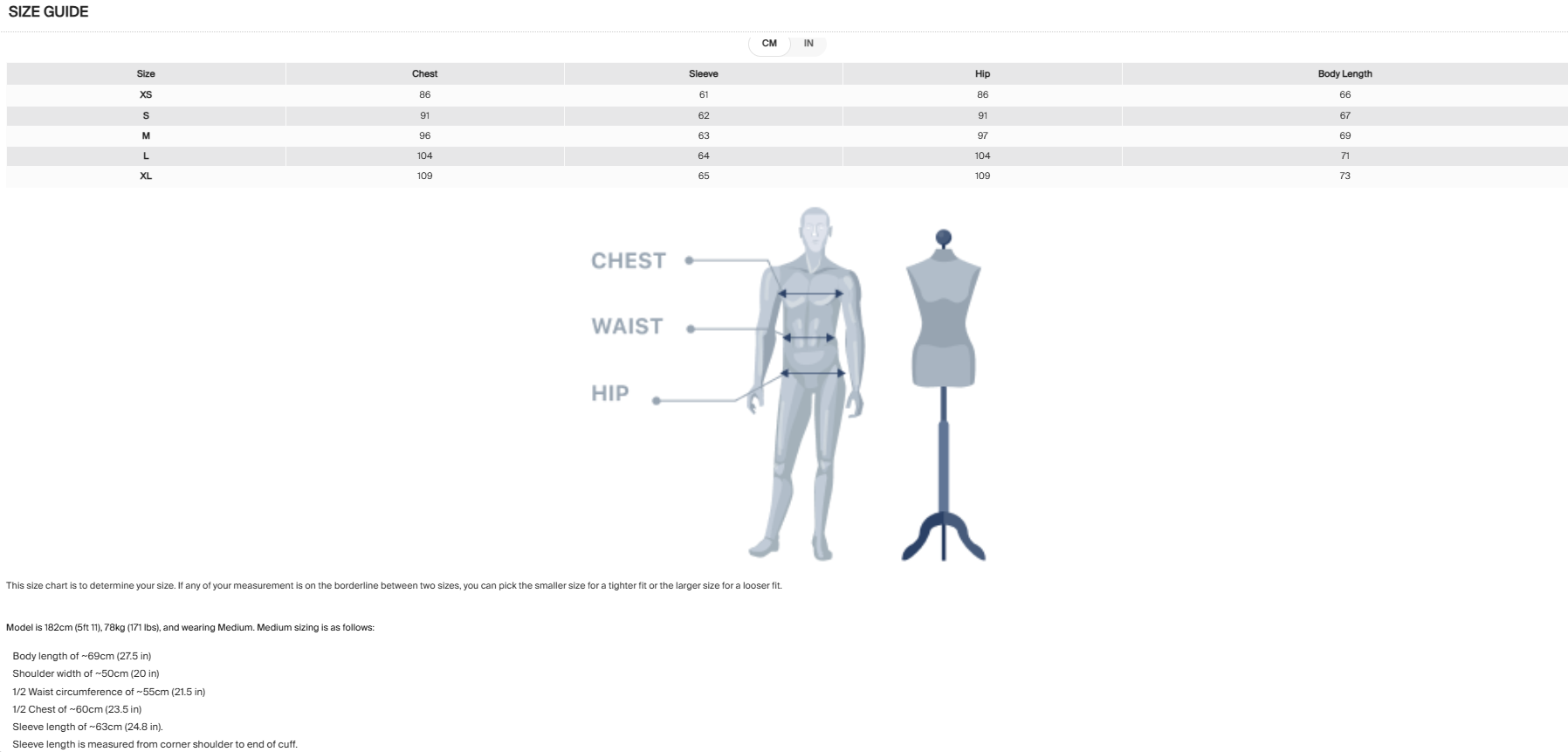 Charles & Bower size guide